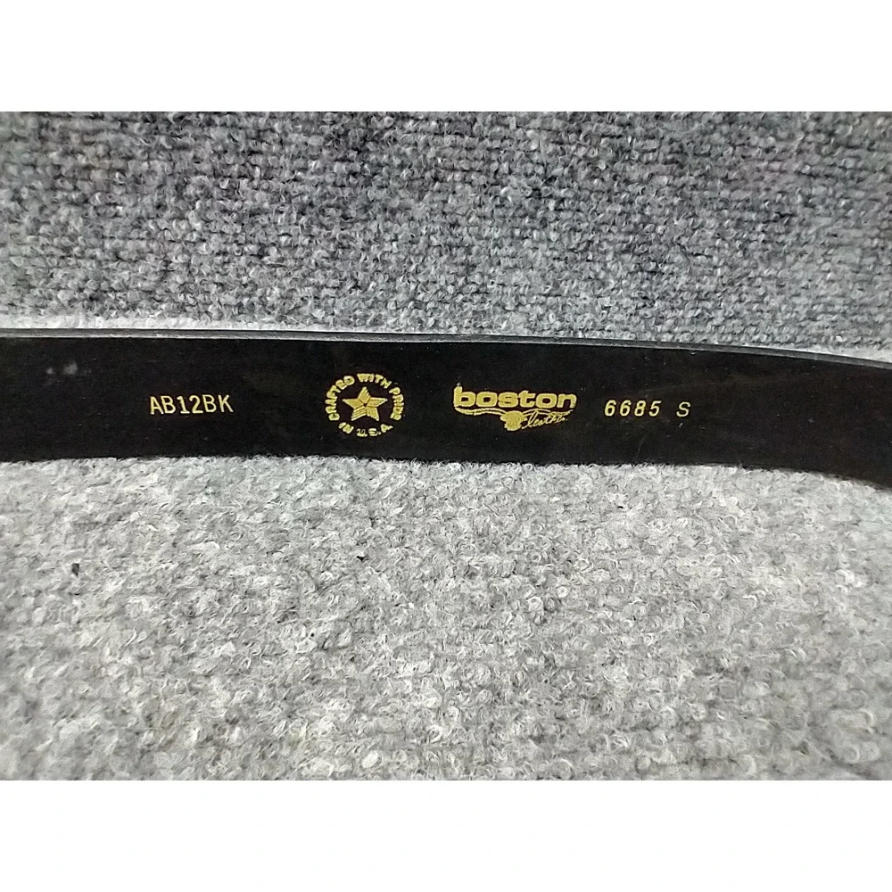 Boston Leather 6685 S AB12BK Mens Black Buckleless Duty Belt Made in USA Small